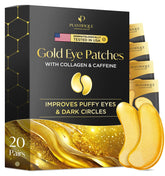 PLANTIFIQUE Gold Eye Patches packaging showcases premium at-home skincare routine.