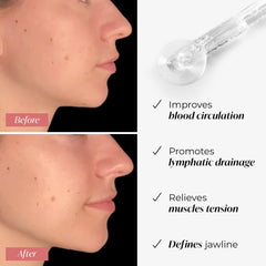 Plantifique Rose Quartz Guasha Tool face massage application with smooth gliding