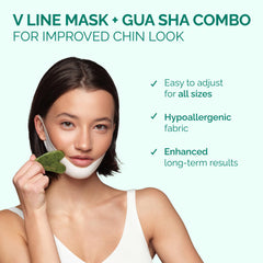 PLANTIFIQUE V-Line Collagen Mask jawline definition during routine.