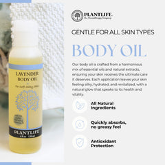 Plantlife Patchouli Body Oil being applied for massage or skincare routine.