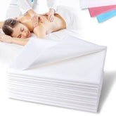 Platonee disposable bed sheets 31x78 white pack for quick spa setup and hygiene