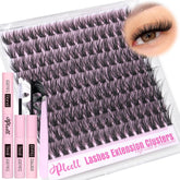 Pleell Fluff Lash Clusters Kit packaging showing premium at-home extension set
