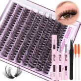 Pleell fluff lash extension kit 10-18mm for at-home salon-like wispy lashes.