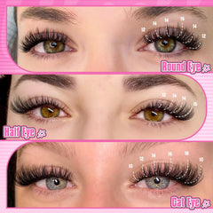 Pleell wispy cluster lashes 6D for enhanced volume and lightweight comfort.