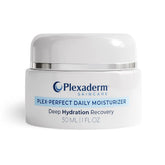 Plexaderm Daily Face Moisturizer bottle hyaluronic enhances long-lasting hydration for daily use.