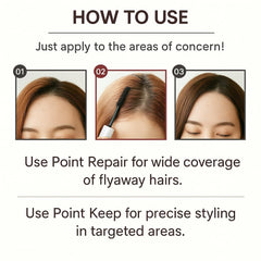 Plus eau Hair Stick precision wand targets stray hairs for precise touch-ups.