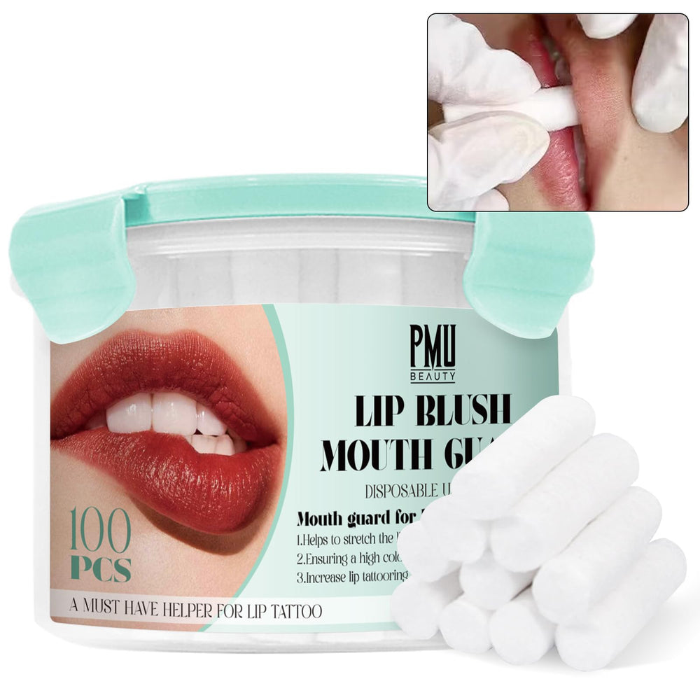PMUBEAUTY cotton lip tattoo stretching stick for precise lip coloring and hygiene.