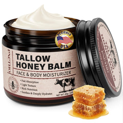 Pnctho Beef Tallow Honey Balm jar for long-lasting facial moisture.