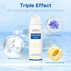 POBEMY Skin Bleaching Cream underarms demonstrates targeted brightening in sensitive areas