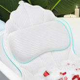 Poemland bath pillow 4D mesh material provides breathable comfort during a soothing soak