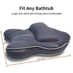 Poemland bath pillow ergonomic design close-up showing contoured surface