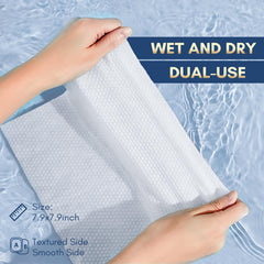 PoeticEHome biodegradable material macro shot underscores chemical-free unscented wipes safe for delicate skin