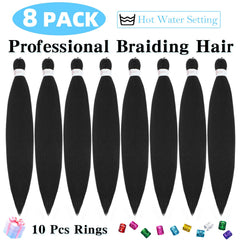 Pofworld braiding hair with yaki texture, soft touch for comfortable wear.