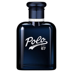 Polo 67 bottle front view shows bold citrus and woody notes for confident daytime wear.