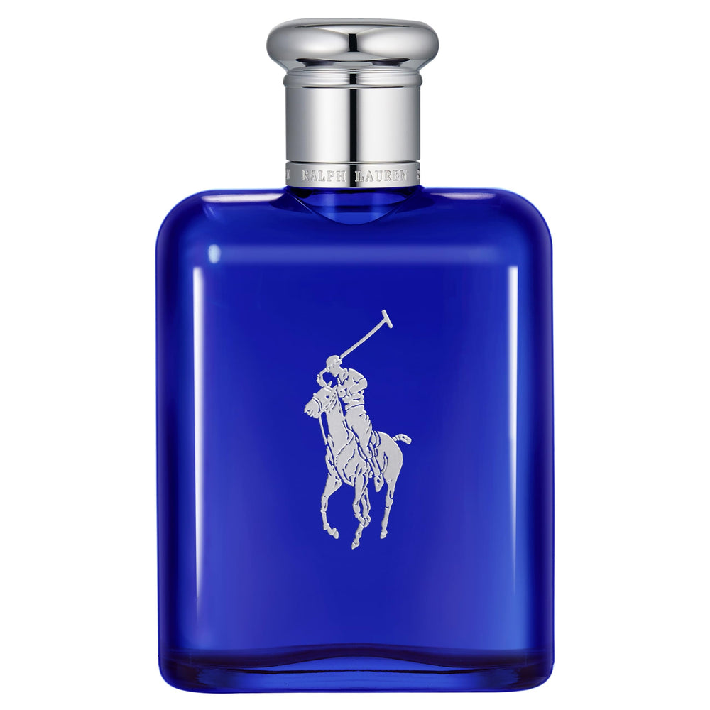 Polo Blue bottle close-up showcasing aquatic freshness for everyday confidence.
