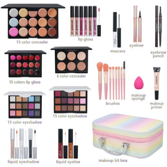 Pomcral All In On Makeup Kit concealer palette offers shade range for seamless skin-tone matching.