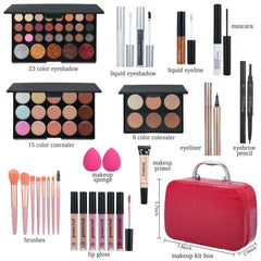 Pomcral makeup kit red brush set for precise application.
