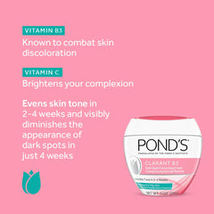 POND'S Clarant B3 normal-to-oily skin packaging highlights inclusion for mixed skin routines.