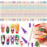 Ponhey 36 Colors Nail Art Pens Set showcases a wide color range for versatile home manicures.