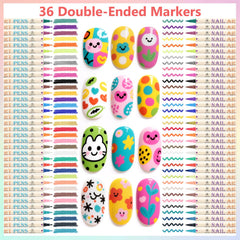 Ponhey beginner-friendly pens make easy DIY nail art with shake-release ink flow.