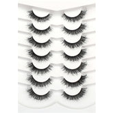 Pooplunch 8D cat eye lashes closeup shows silky texture for natural volume.