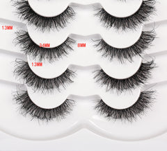 Pooplunch 8D cat eye lashes front view highlights dramatic eye boost.