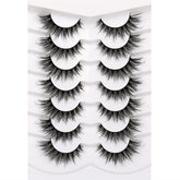 Pooplunch 8D faux mink lashes closeup showing soft dramatic definition