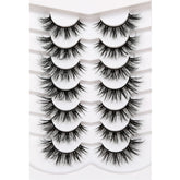 Pooplunch 8D silk lashes cat-eye enhances eye shape with dramatic, lifted outer corners.