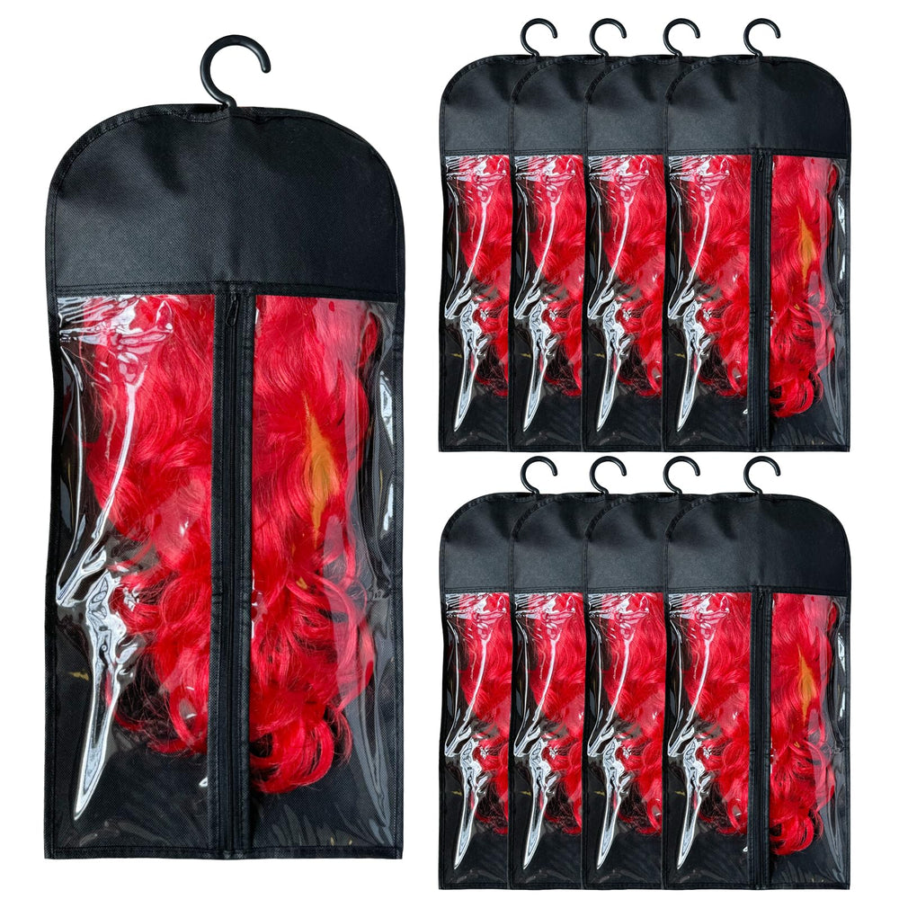 POOTUIPAT hair extension holder bag with clear window for quick access and visibility