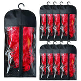 POOTUIPAT hair extension holder bag with clear window for quick access and visibility