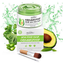 POP MODERN.C Clay Mask Avocado Dead Sea Mud Jar demonstrates nourishing hydration for all skin types.