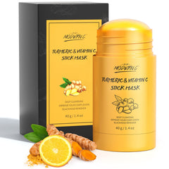 POP MODERN.C turmeric-stick-mask-application demonstrates easy at-home spa treatment for deep cleansing.