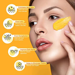 POP MODERN.C Vitamin C Turmeric face scrub jar lid open with soothing coconut oil base