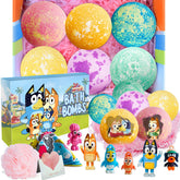 POPBATH surprise-inside-blue-heeler-toy shown in bath bomb for kids