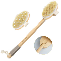 POPCHOSE dry brushing full-bristle head delivers thorough exfoliation for smooth skin