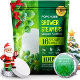 POPCHOSE eucalyptus shower steamer packaged for gifting and home spa ritual.