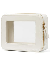 Popvibe clear makeup case front view with transparent panel for quick access
