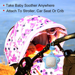 Portable Baby White Noise Sound Machine is travel friendly for car trips and visits.