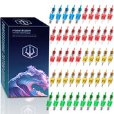 Poseidon 50pcs needles assortment shows versatile liner and shader options