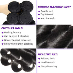 Poshbash body wave bundles ready for braid or sew-in styling