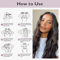 Posicurly velvet grip curlers hold hair gently in place overnight.