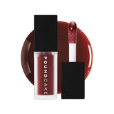 Pound Cake Cake Theory lip oil Browning tube swatch for balanced color and shine