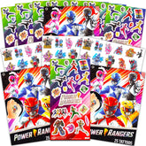 Power Rangers stickers six sheets for rewarding kids and decorating party favors.
