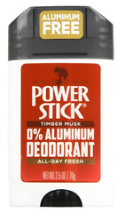 Power Stick Timber Musk deodorant stick body suggests smooth application and reliable scent