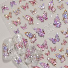 POWPOP 5D embossed nail art sticker creates realistic raised texture on nails.