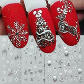 POWPOP Christmas nail stickers snowflake design for festive nails and quick DIY art
