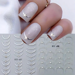 POWPOP nail stickers with flowers and dreamcatcher for delicate nail art accents.
