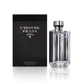 Prada L'Homme Eau de Toilette bottle for refined daily wear.