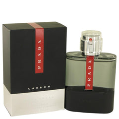 Prada Luna Rossa Carbon bottle front showcases masculine design for confident daily wear.