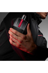 Prada Luna Rossa Carbon box packaging conveys luxury and brand prestige.